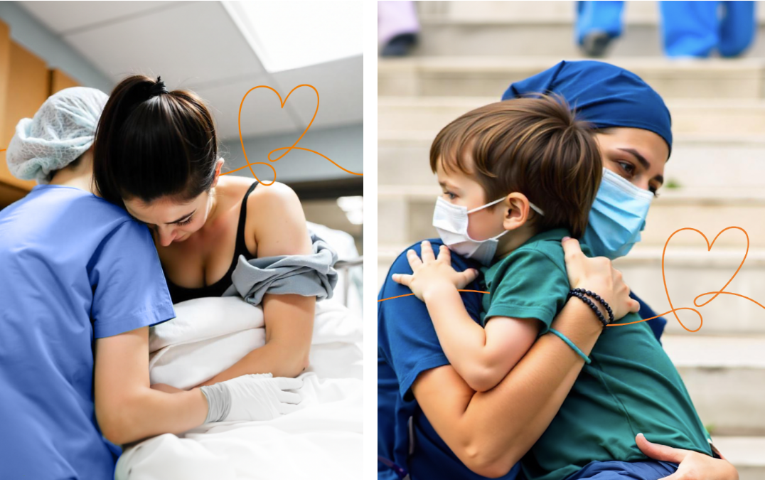 Soignants et patients des Hospices Civils de Lyon